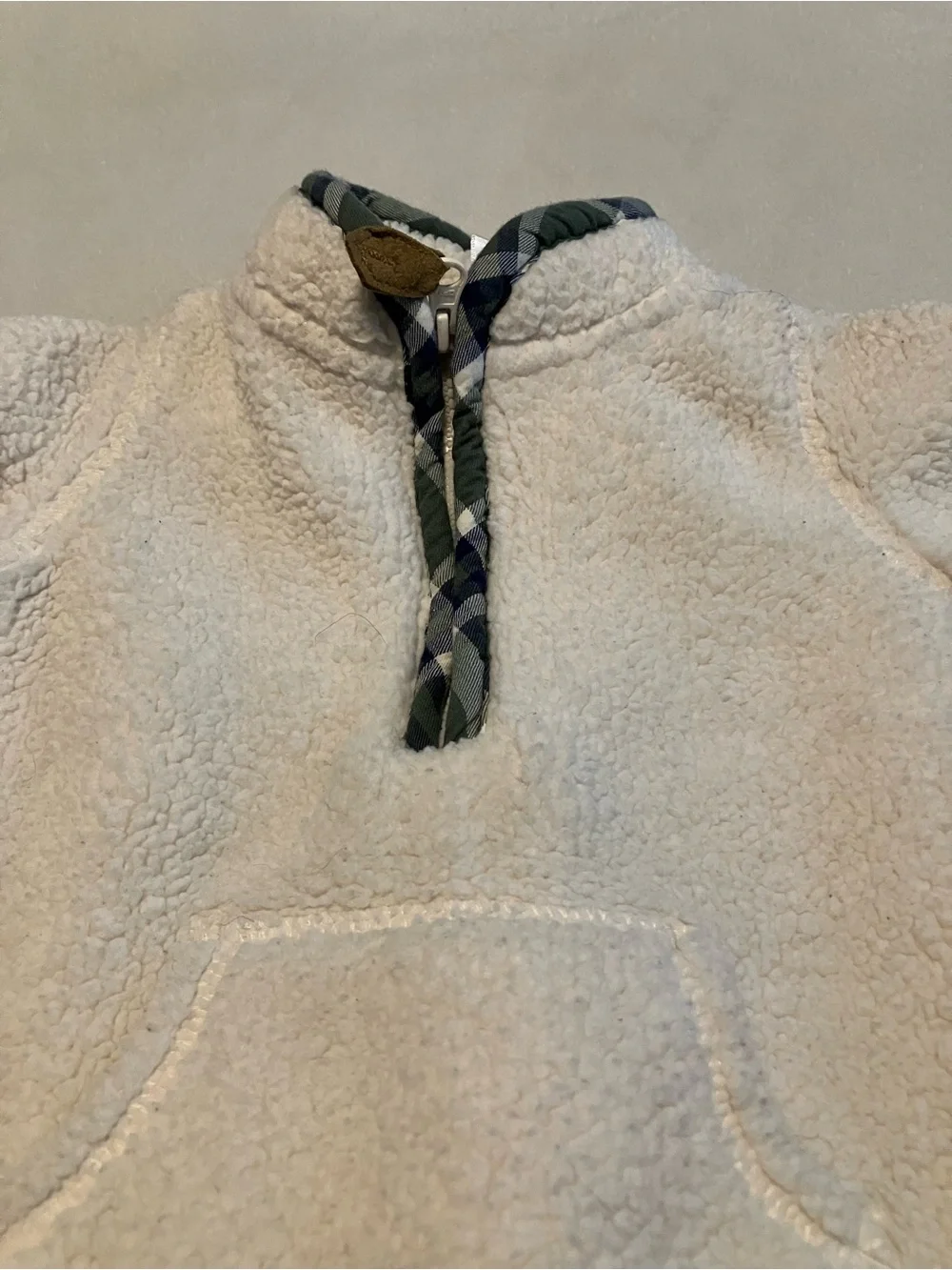Carter's Cream Sherpa One-Piece with Kangaroo Pocket